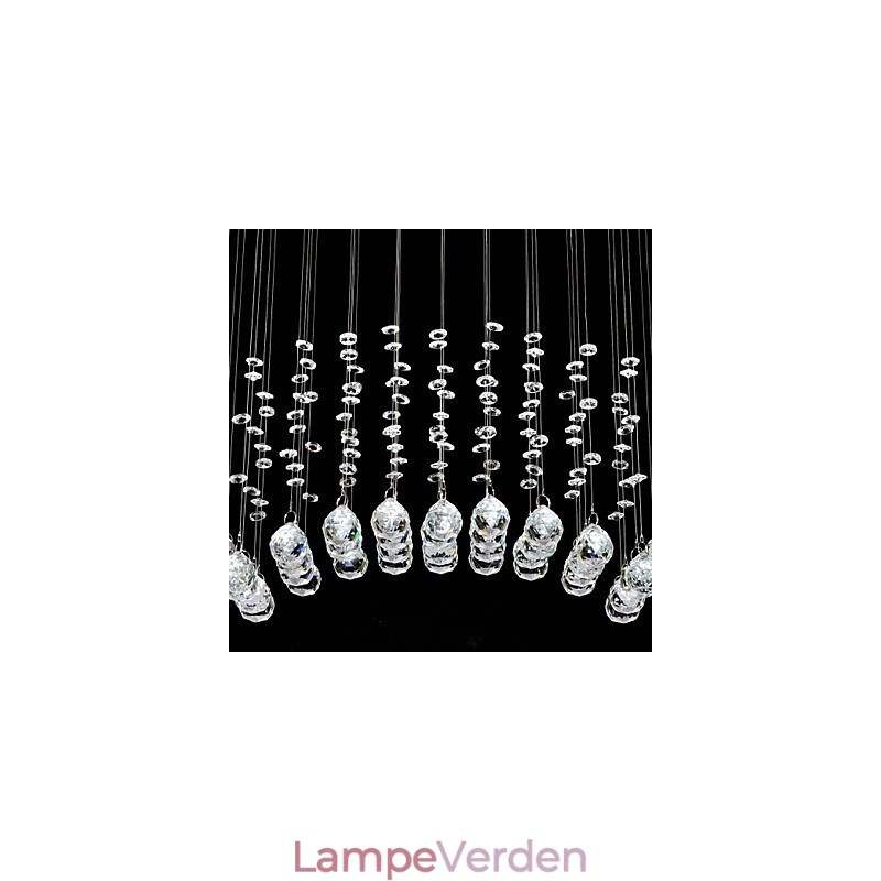 Traditionel klassisk krystal krom metal flush Mount