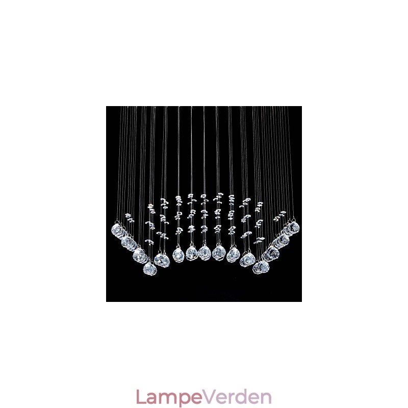 Traditionel klassisk krystal krom metal flush Mount