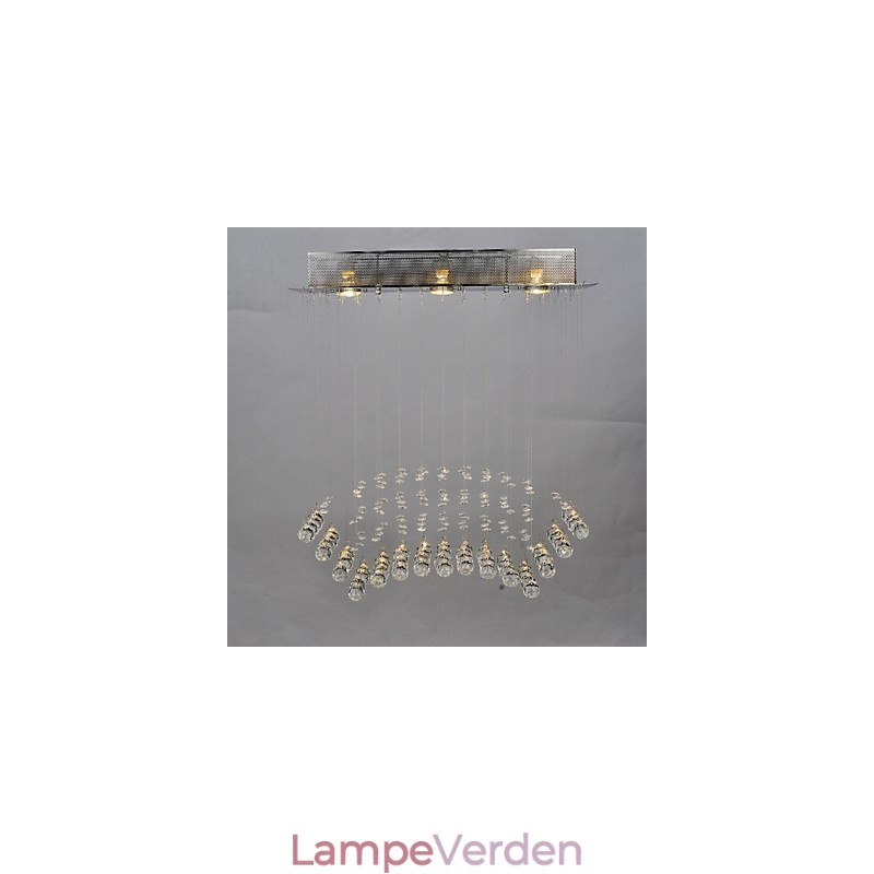 Traditionel klassisk krystal krom metal flush Mount
