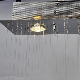 Traditionel klassisk krystal krom metal flush Mount