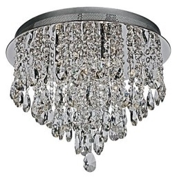 Moderne moderne krystal krom krystal flush Mount
