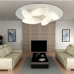 Moderne Flush Mount med 5 lys (G9 Bulb Base)