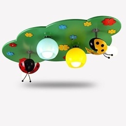 Flush Mount Modern Contemporary Wood Bamboo