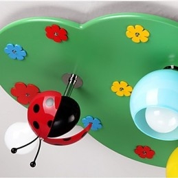 Flush Mount Modern Contemporary Wood Bamboo