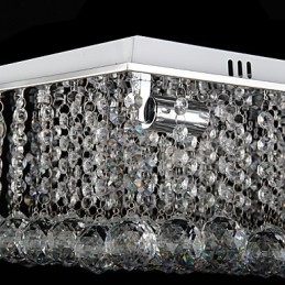 Moderne moderne krystal galvaniseret metal Flush Mount