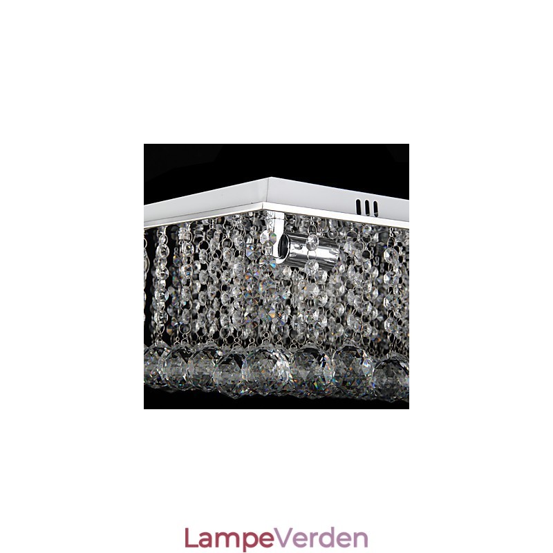 Moderne moderne krystal galvaniseret metal Flush Mount