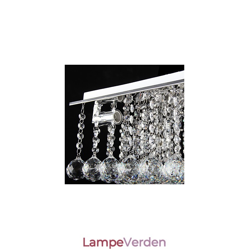 Moderne moderne krystal galvaniseret metal Flush Mount