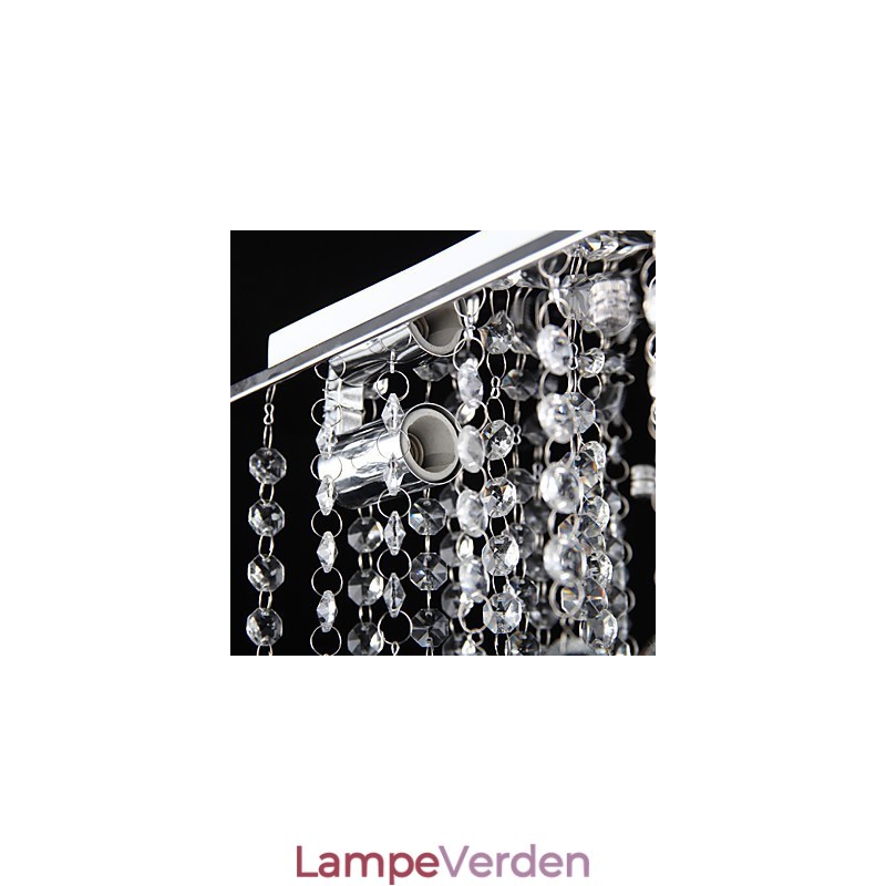 Moderne moderne krystal galvaniseret metal Flush Mount