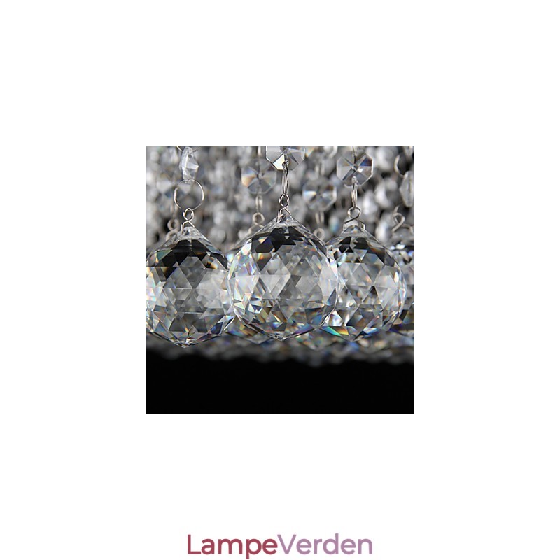 Moderne moderne krystal galvaniseret metal Flush Mount