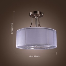 Moderne Akryl Flush Mount med 3 lys Cylinder Design