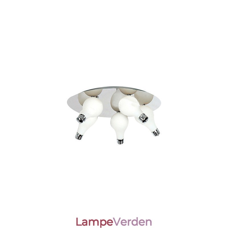 Moderne Flush Mount med 5 lys i runde (G4 pære base)