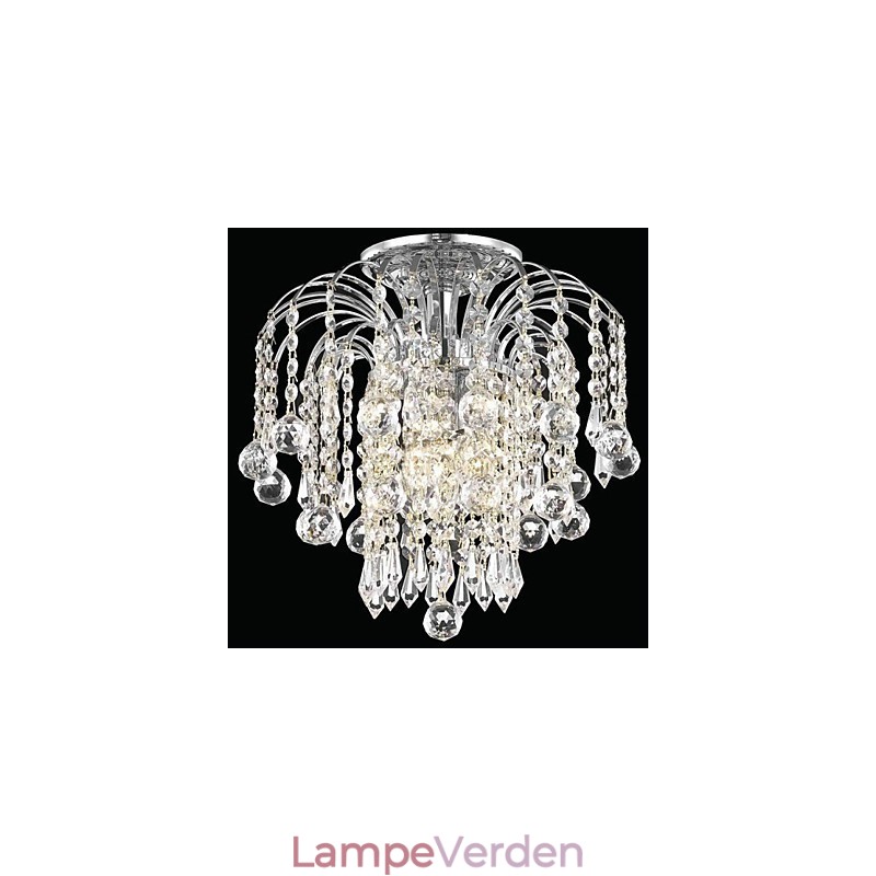 Moderne 4 lys Flush Mount lys med krystal perler