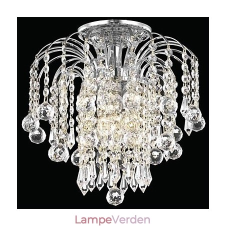 Moderne 4 lys Flush Mount lys med krystal perler Moderne 4 lys Flush Mount lys med krystal perler