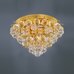 Moderne Crystal Flush Mount med 5 lys