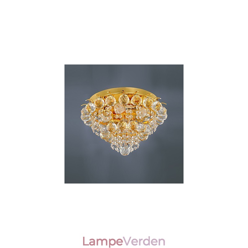 Moderne Crystal Flush Mount med 5 lys