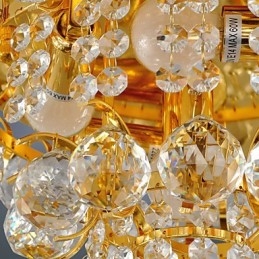 Moderne Crystal Flush Mount med 5 lys