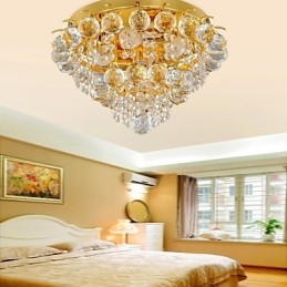 Moderne Crystal Flush Mount med 5 lys