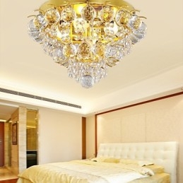 Moderne Crystal Flush Mount med 5 lys