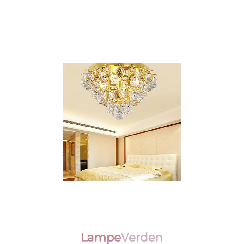 Moderne Crystal Flush Mount med 5 lys
