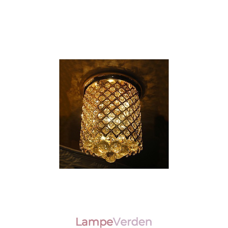 Crystal Modern Flush Mount Gold færdiggjort i spiralform