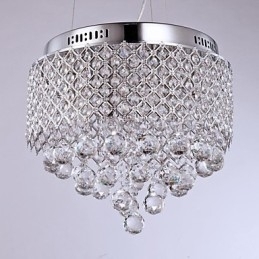 Moderne moderne krystal krom metal flush Mount
