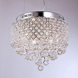 Moderne moderne krystal krom metal flush Mount