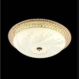 Moderne Luksus Krystal Lys Absorber Kuppel Lys SMD Dobbelt Farve Diameter 50CM