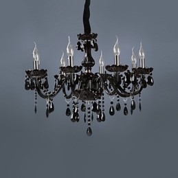 Moderne moderne krystal galvaniseret lysekrone