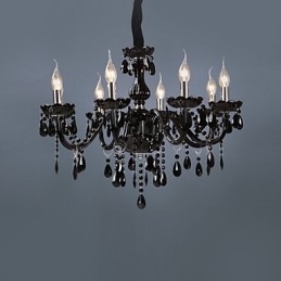 Moderne moderne krystal galvaniseret lysekrone