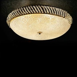 Flot loftslampe med 4 lys i gyldent