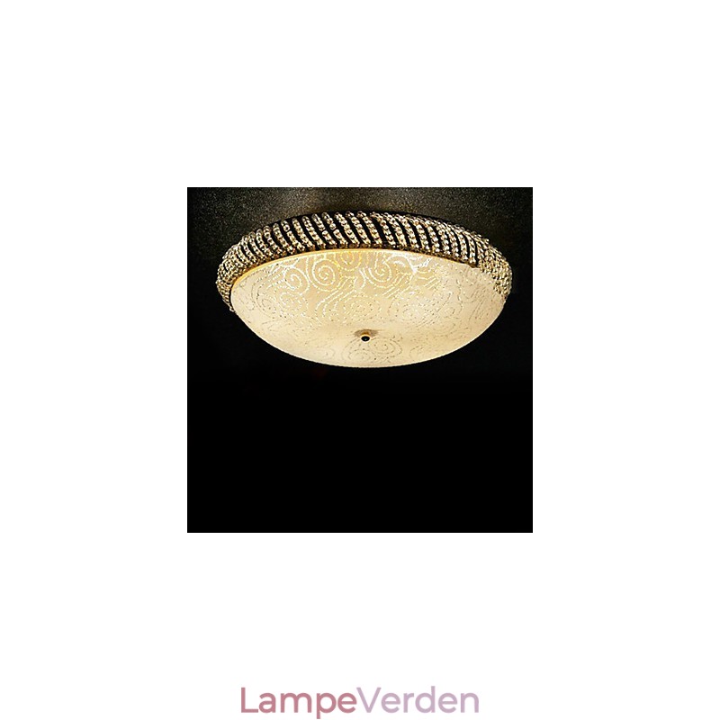 Flot loftslampe med 4 lys i gyldent