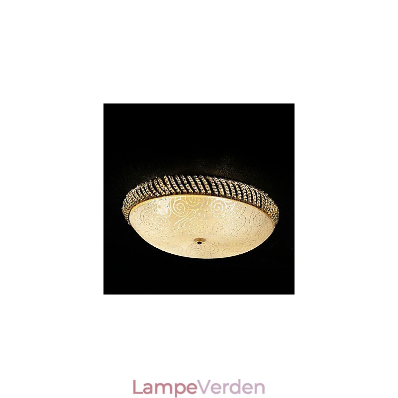 Flot loftslampe med 4 lys i gyldent