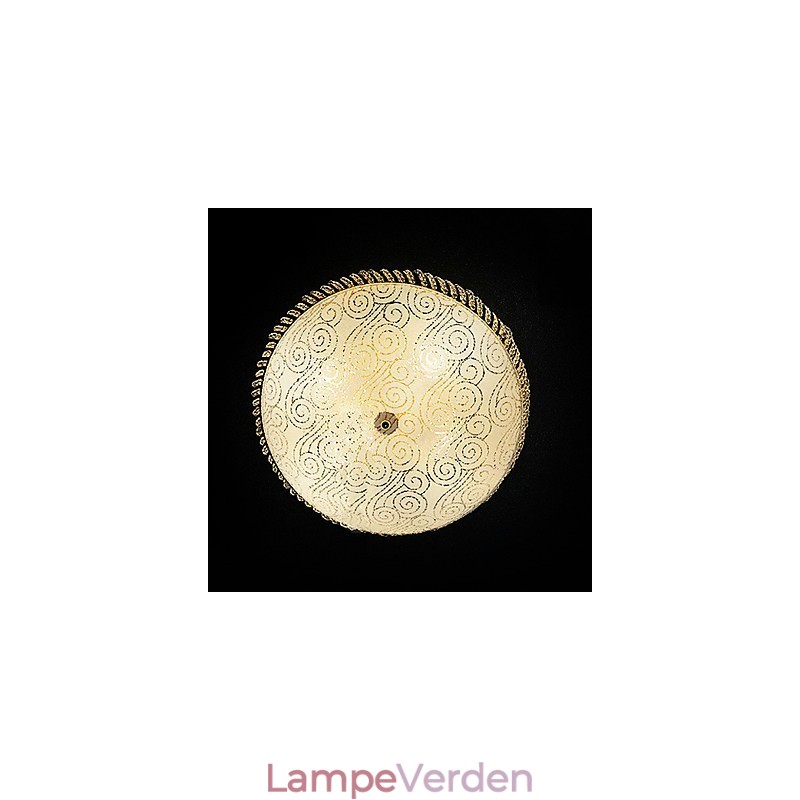 Flot loftslampe med 4 lys i gyldent