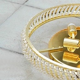Flot loftslampe med 4 lys i gyldent