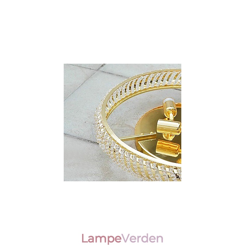 Flot loftslampe med 4 lys i gyldent