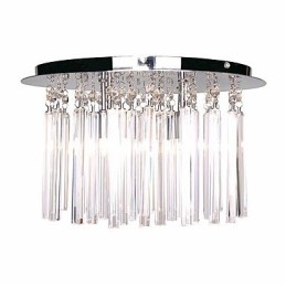 Moderne semi-flush montering i krystal med 4 lys (G9-pærebase)