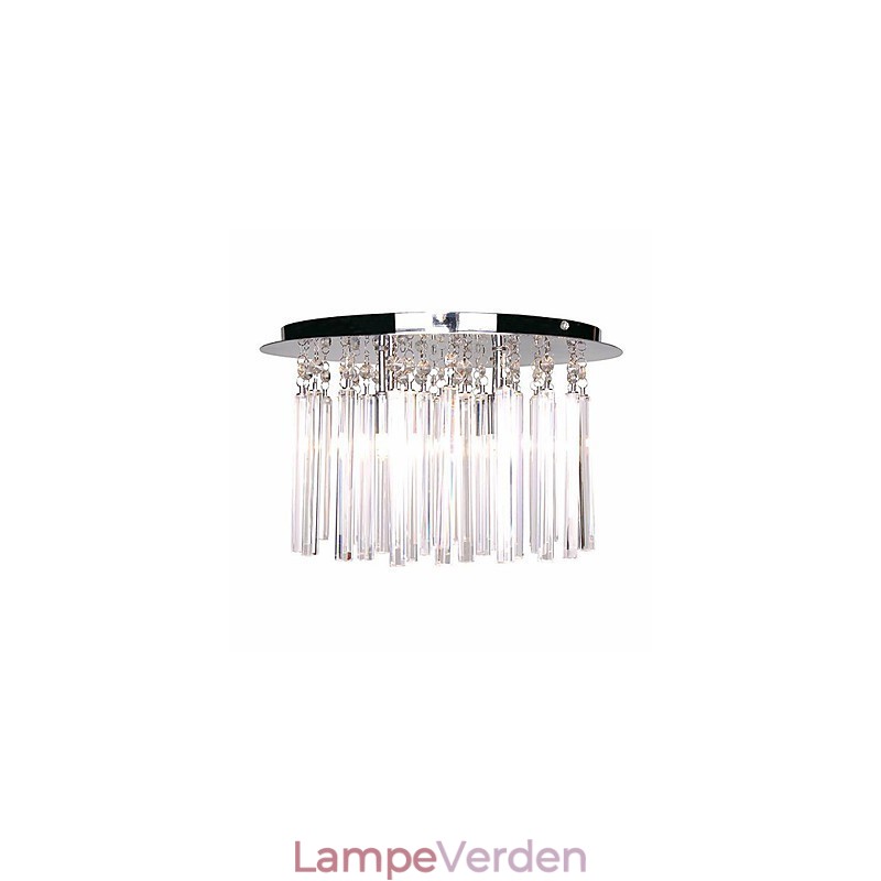 Moderne semi-flush montering i krystal med 4 lys (G9-pærebase)
