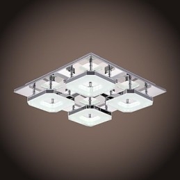 Akryl Flush Mount 4 lys moderne akryl galvanisering rustfrit stål