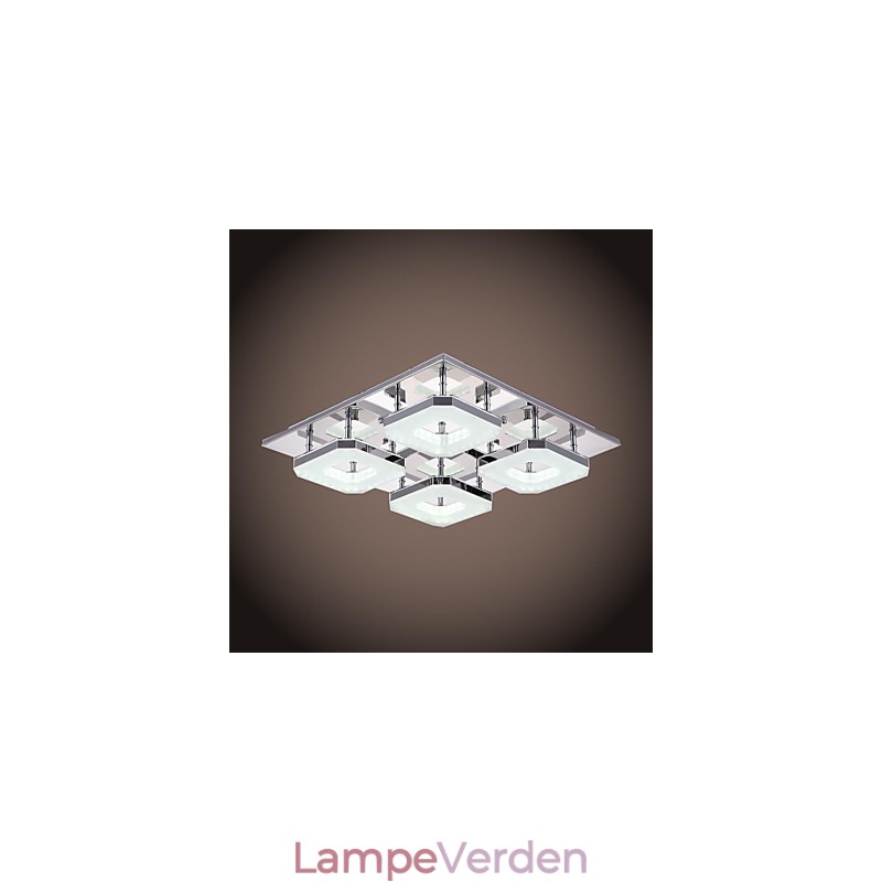 Akryl Flush Mount 4 lys moderne akryl galvanisering rustfrit stål