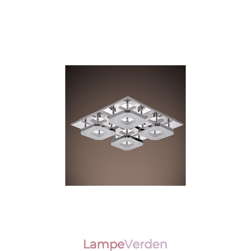 Akryl Flush Mount 4 lys moderne akryl galvanisering rustfrit stål