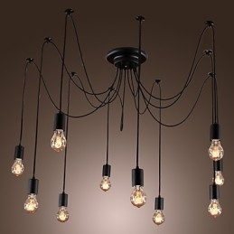 Lysekrone Vintage Design Pærer inkluderet Living 10 Lights Pendel Light