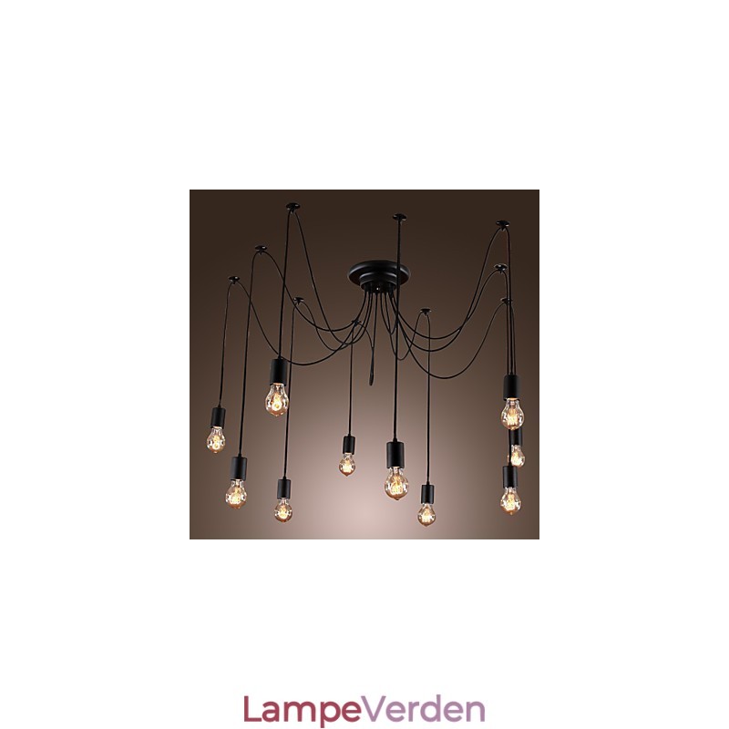 Lysekrone Vintage Design Pærer inkluderet Living 10 Lights Pendel Light
