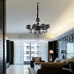 Moderne moderne krystal galvaniseret lysekrone