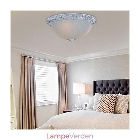 White Flush Mount Light Glass Resin Carving European Classic White Flush Mount Light Glass Resin Carving European Classic