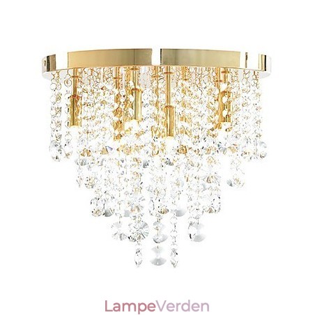 Moderne krystal semi-flush montering med 9 lys (G9 pære base) Moderne krystal semi-flush montering med 9 lys (G9 pære base)
