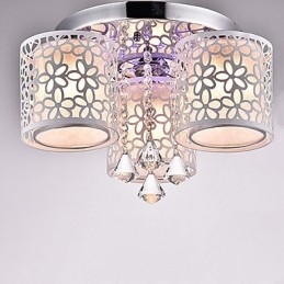 Flush Mount Crystal Modern Contemporary Metal