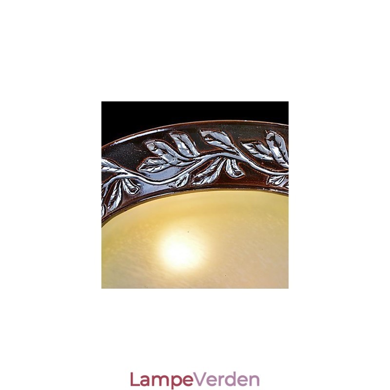 Flush Mount Light White Yellow Glas Resin Silver Carving European Classic