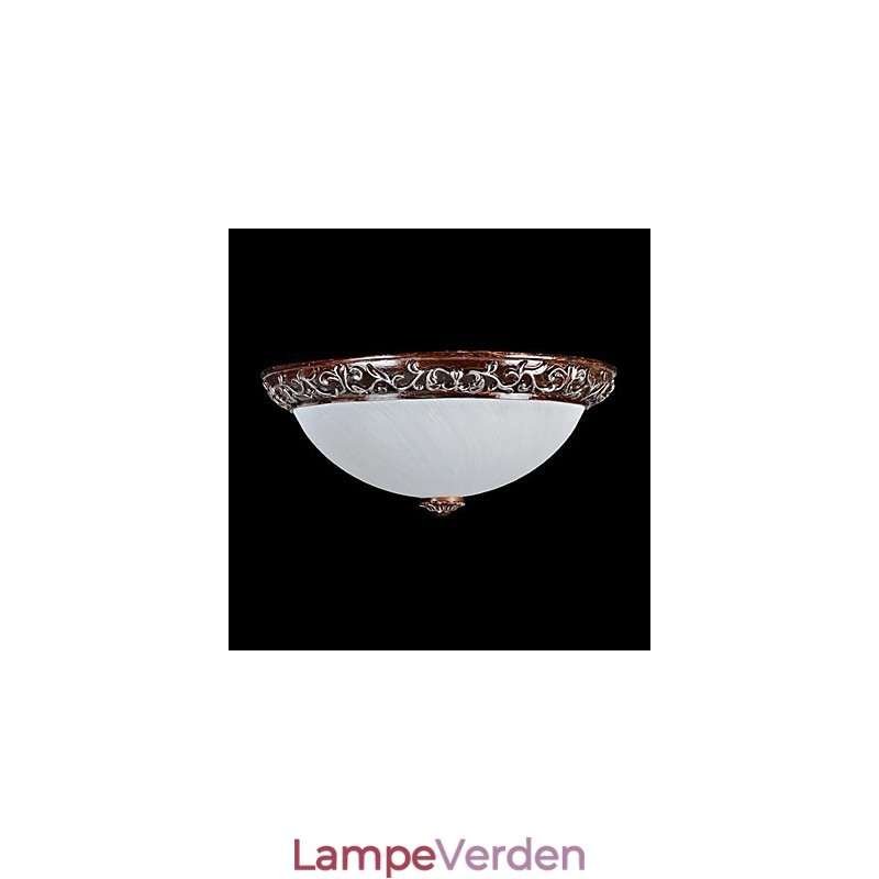 Flush Mount Light Glass Resin Silver Carving European Classic