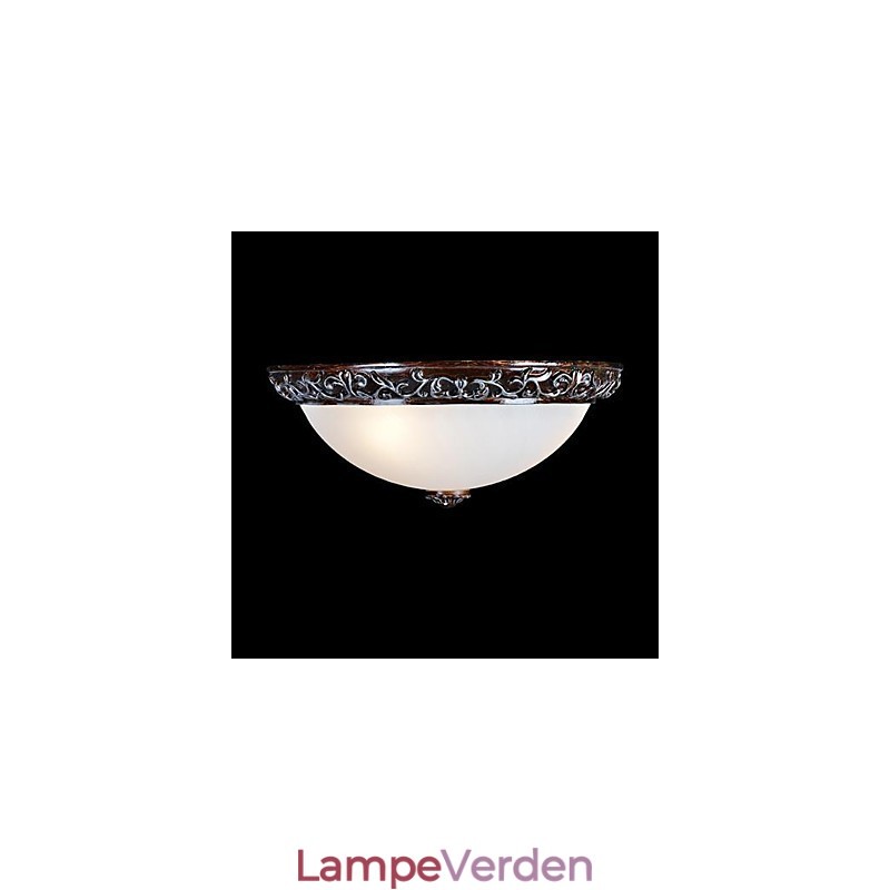 Flush Mount Light Glass Resin Silver Carving European Classic