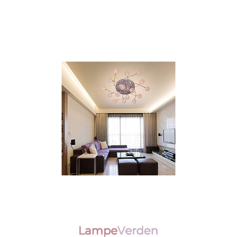 G4 Iron Flush Mount Light med aluminiumsskærme